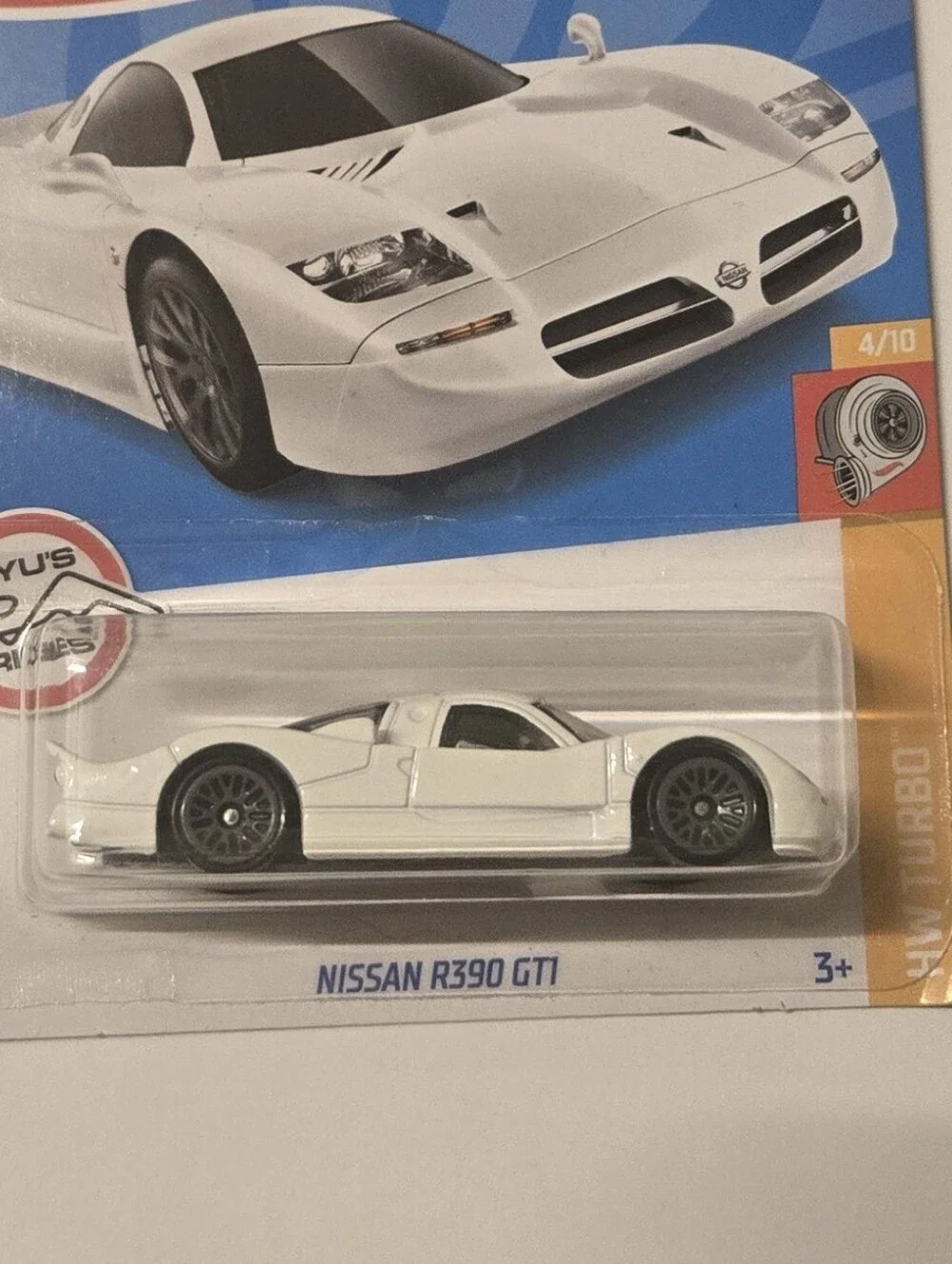 Nissan R390 GT1 Hot Wheels HW Turbo White 4/10 Ryu’s Rides 64/250